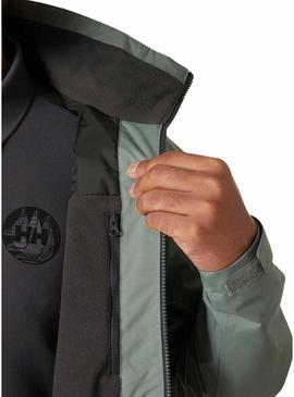 Camada intermédia verde Helly Hansen para homem