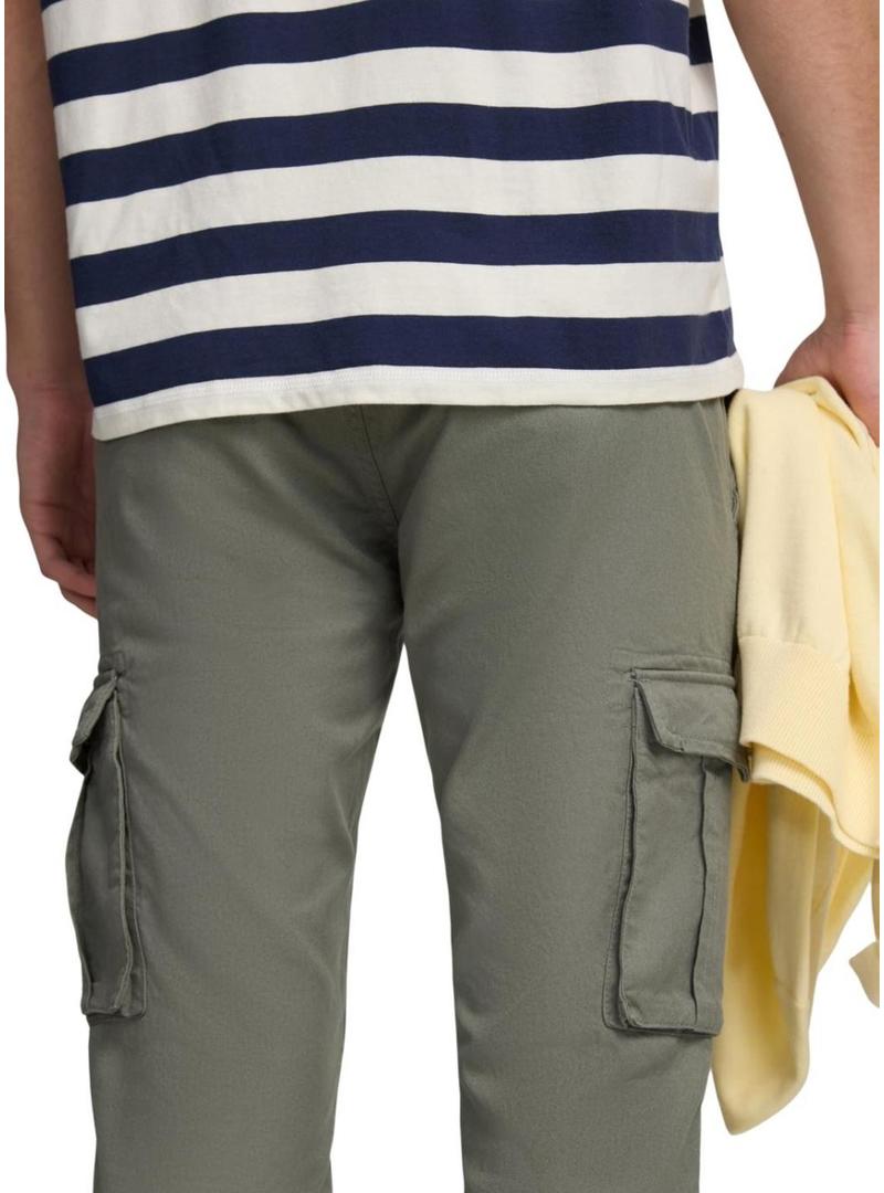 Calça cargo verde Silbon para homem