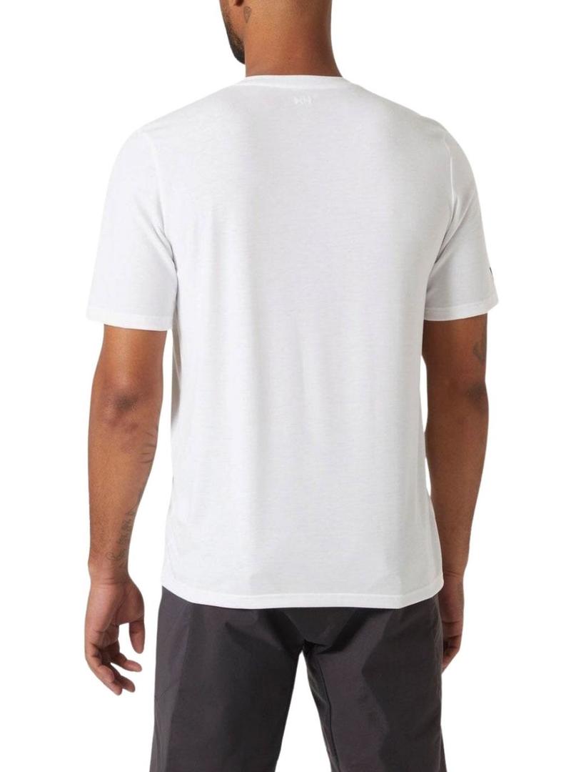 Camiseta Helly Hansen Race branca para homem.