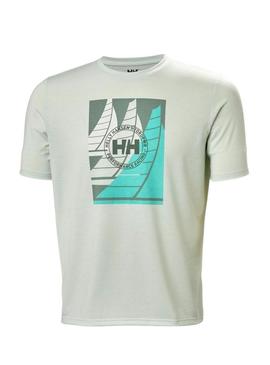 Camiseta Helly Hansen Race verde para homem.
