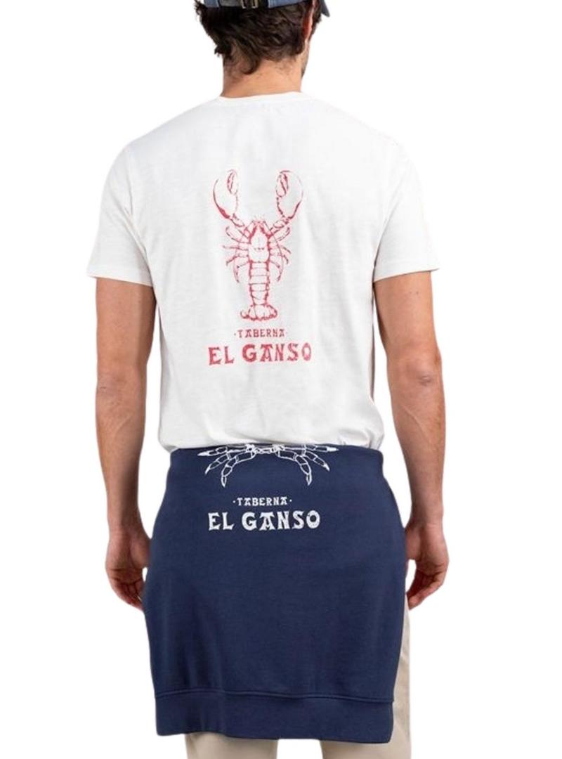 Camiseta El Ganso Langosta branca para homem.