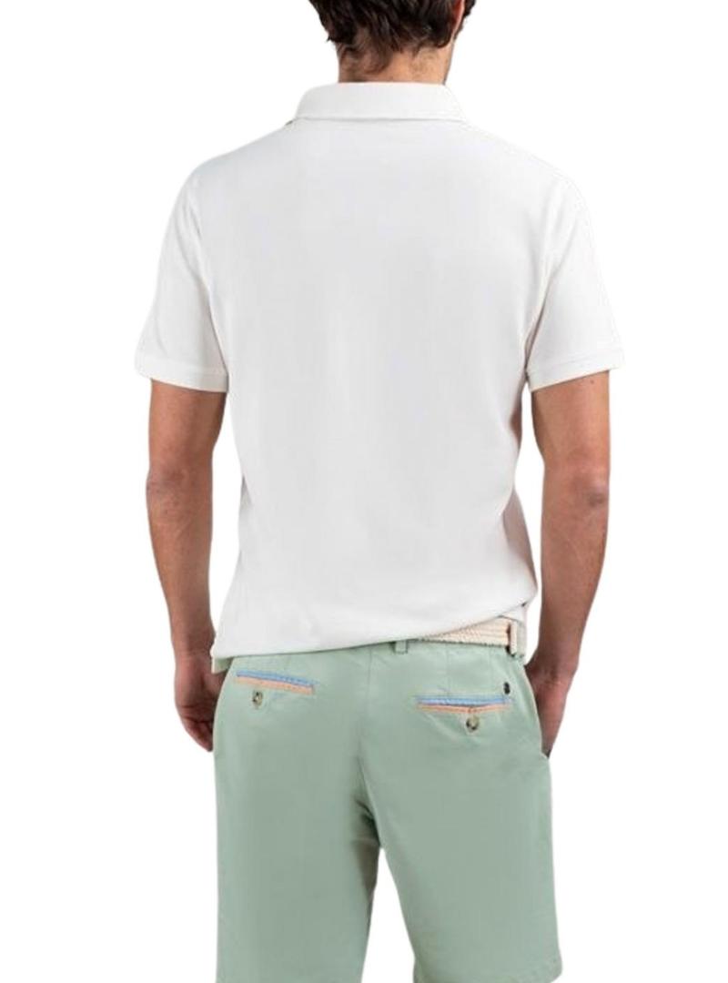 Polo O Ganso básico branco para homem