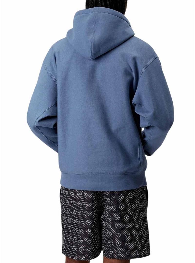 Moletom Carhartt American Script azul para homens