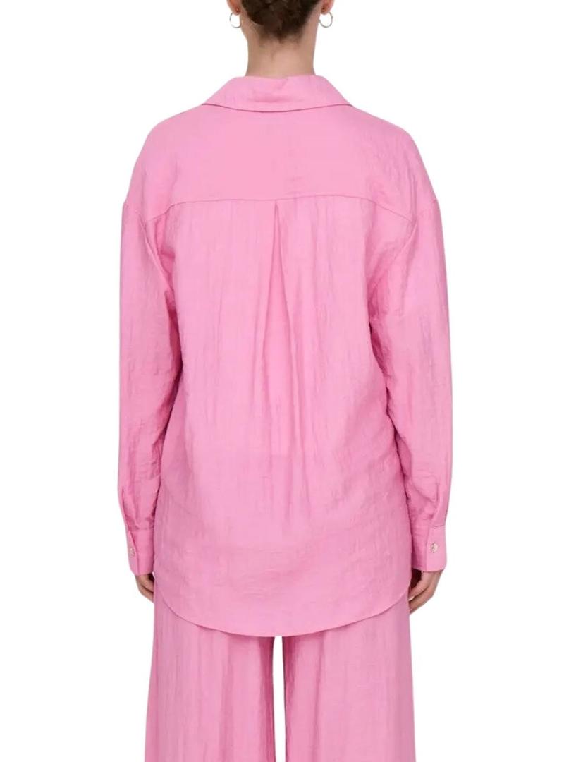 Camisa Only Tania rosa para mulher.