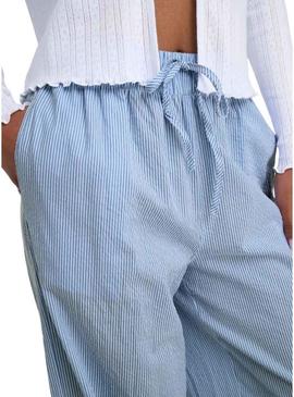 Calças Only Augusta azuis para mulher.