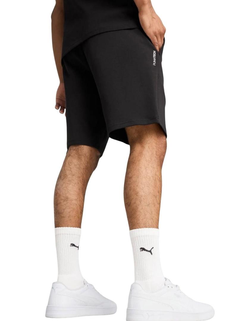 Bermudas Puma Tech preto para homens.
