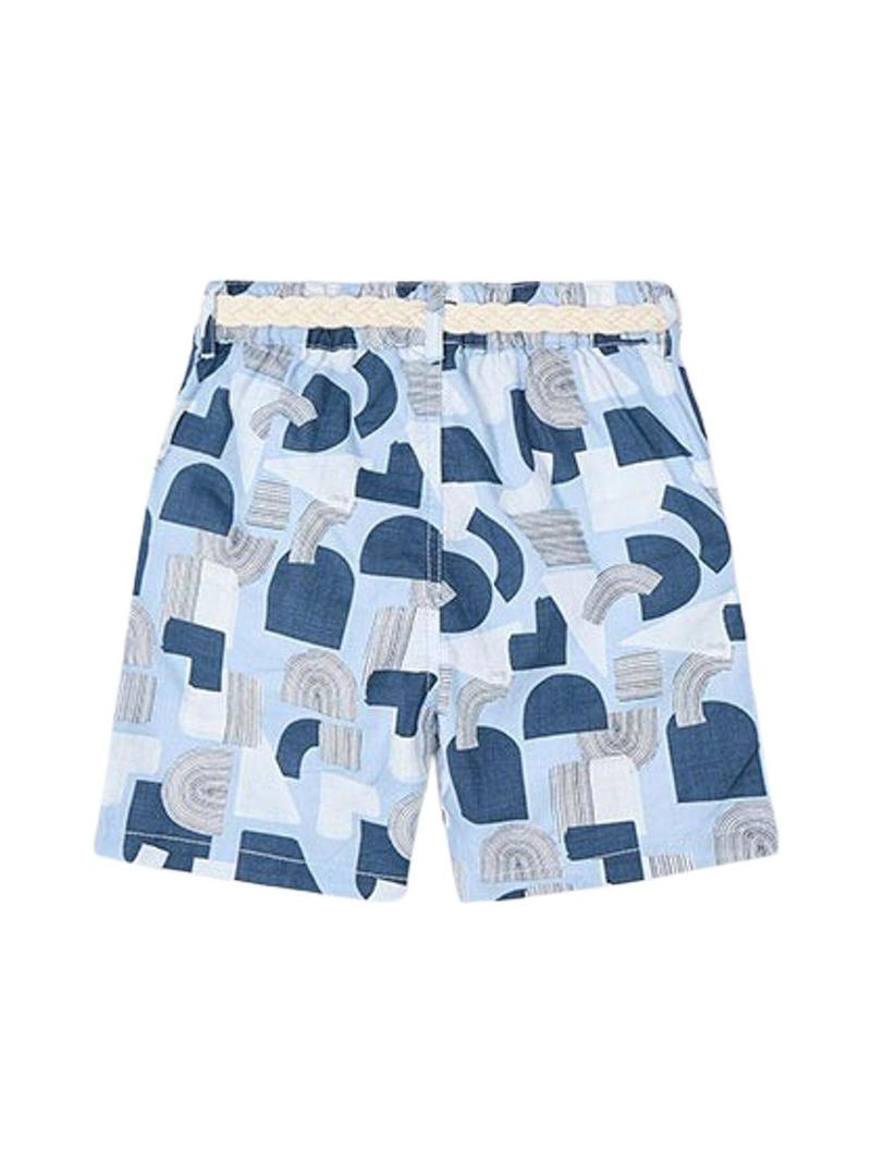 Bermuda Mayoral Estampado Geométrico azul menino