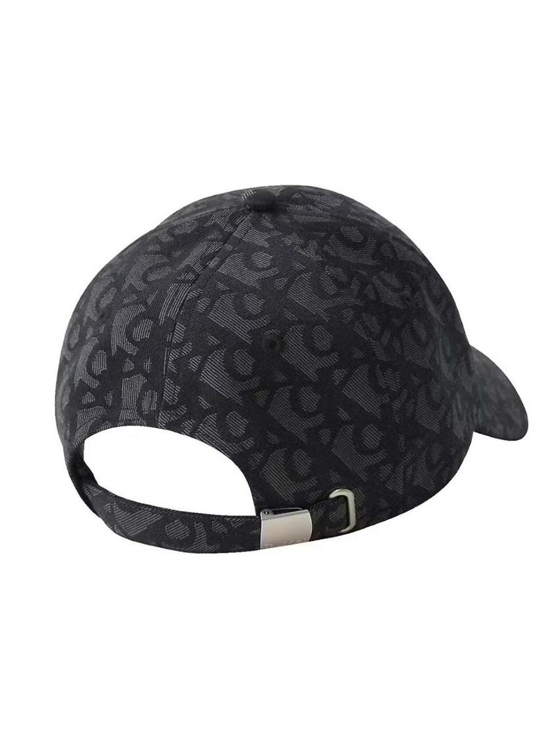 Boné Calvin Klein Jeans Monograma preto e cinza para mulher.