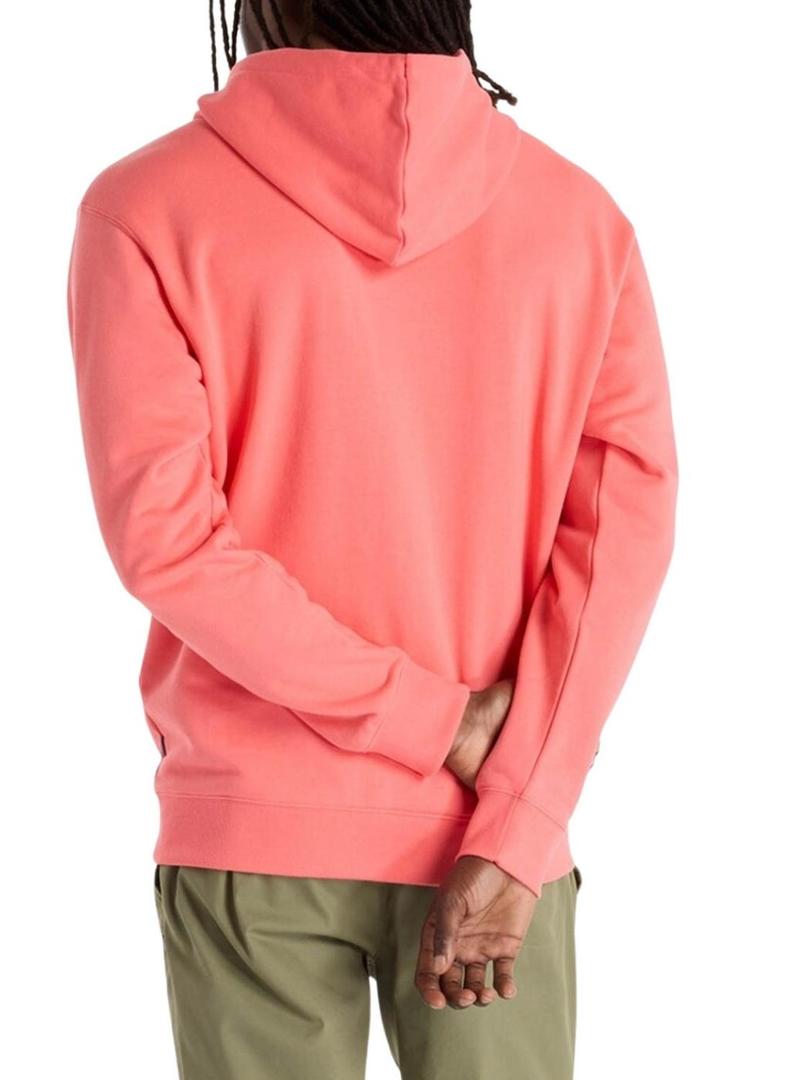 Moletom com capuz da New Balance com logo coral para homens.