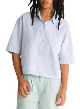 Camiseta Vans Mcmillan Listrada Turquesa Para Homem