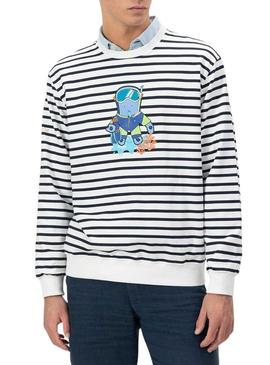 Moletom El Pulpo com estampa de listras para homem