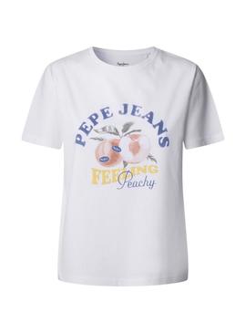 Camiseta Pepe Jeans Venusa branca para mulher