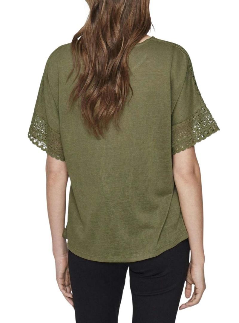 Camisa Vila Vinulan verde para mulher