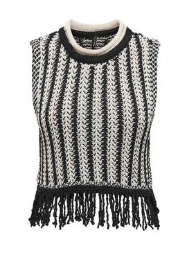 Top Only Laina preto e branco para mulher