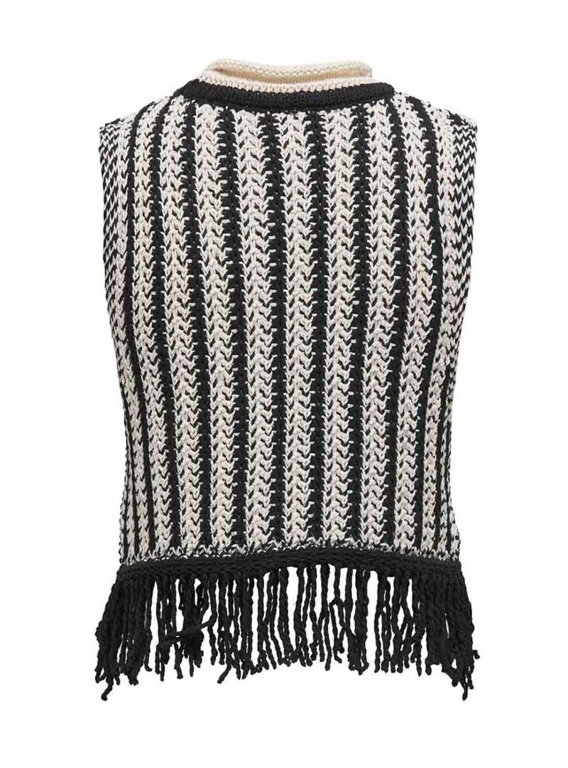 Top Only Laina preto e branco para mulher