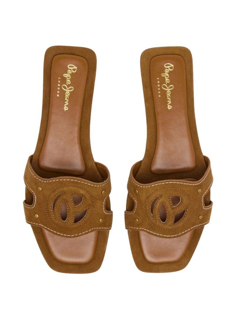 Sandálias Pepe Jeans Frida Soft marrom para mulher