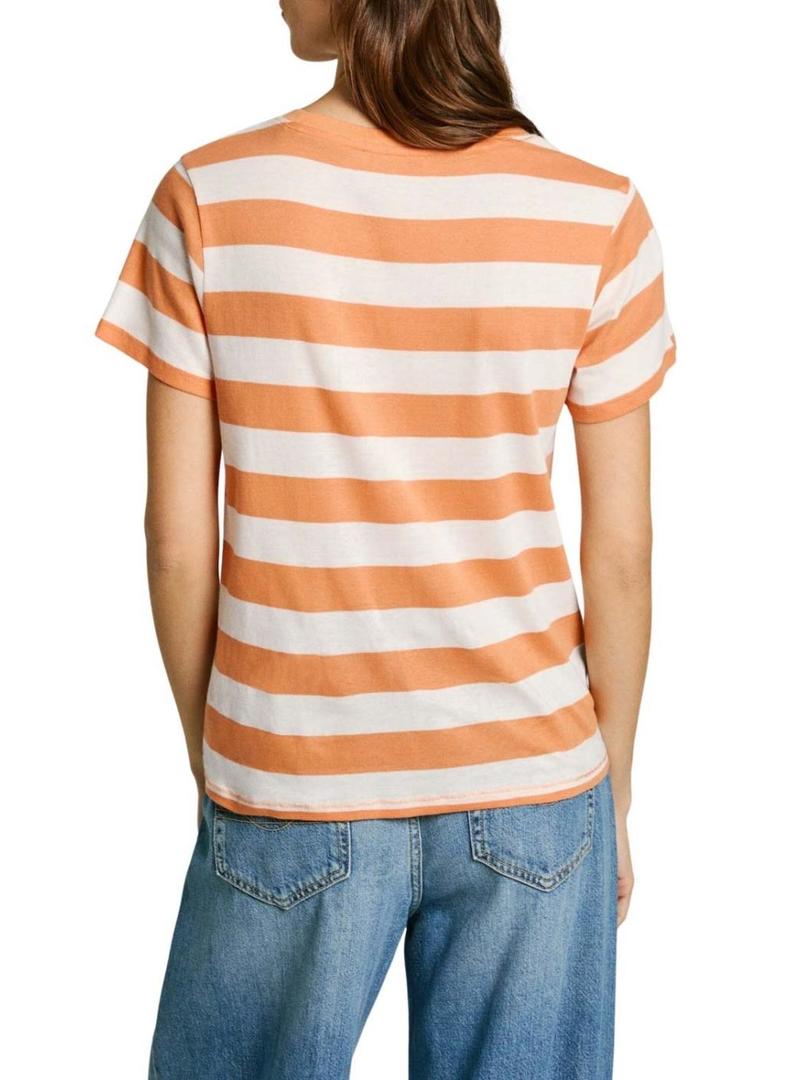 Camiseta Pepe Jeans Jinx laranja para mulher