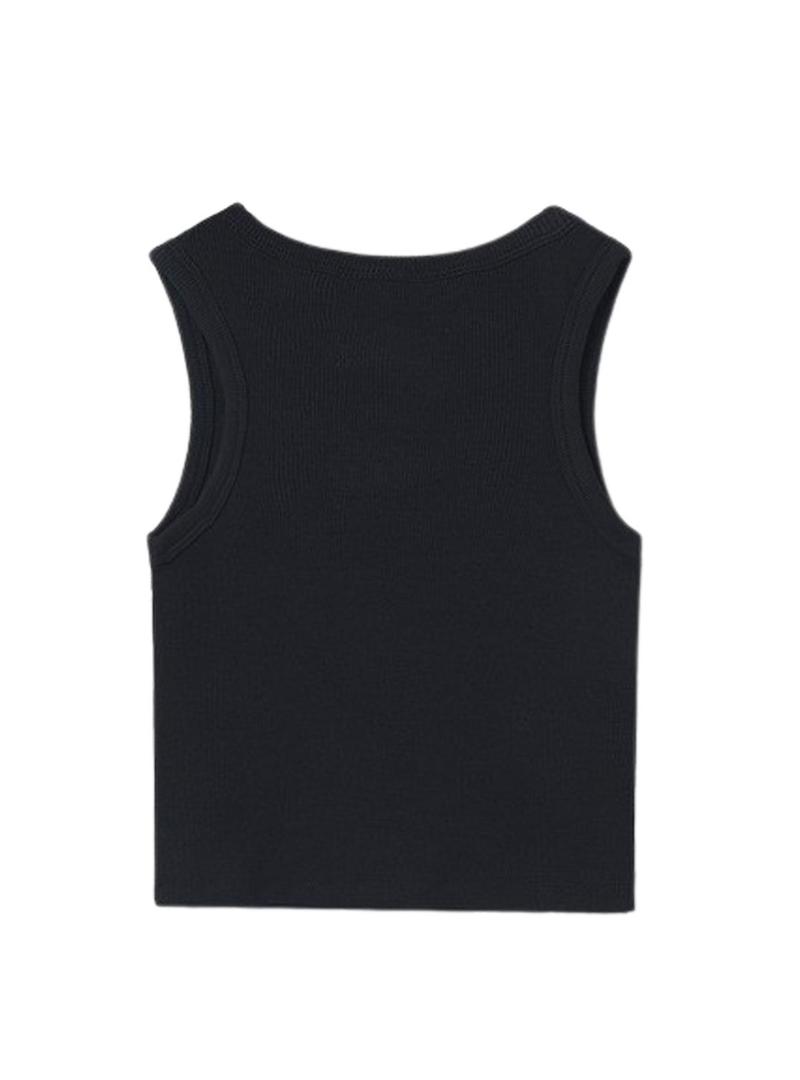 Camiseta Mayoral alças bordado preto para meninas