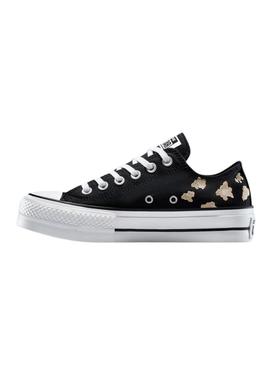 Sapatilhas Converse Chuck Taylor All Star Plataforma Animal Print preto para mulher.