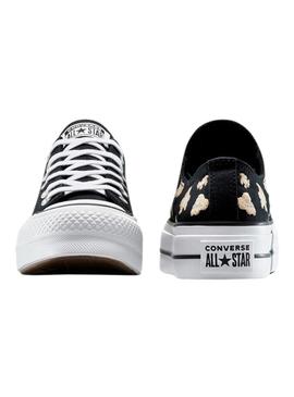 Sapatilhas Converse Chuck Taylor All Star Plataforma Animal Print preto para mulher.