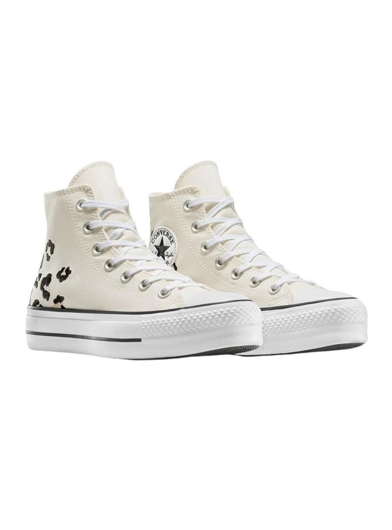 Sapatilhas Converse Chuck Taylor All Star Lift bege leopardo para mulher