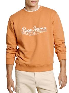 Moletom Pepe Jeans Dumas Crew laranja para homem.