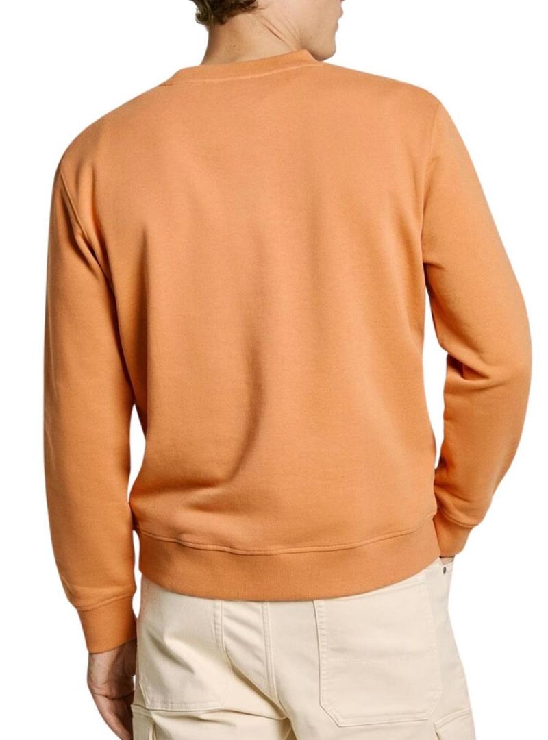 Moletom Pepe Jeans Dumas Crew laranja para homem.