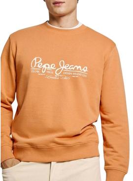 Moletom Pepe Jeans Dumas Crew laranja para homem.