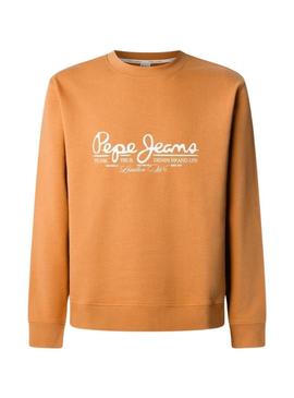 Moletom Pepe Jeans Dumas Crew laranja para homem.