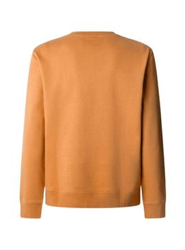 Moletom Pepe Jeans Dumas Crew laranja para homem.