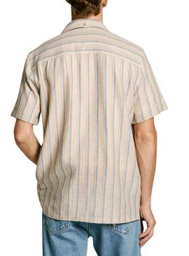 Camisa Pepe Jeans Altea Listras bege para homem