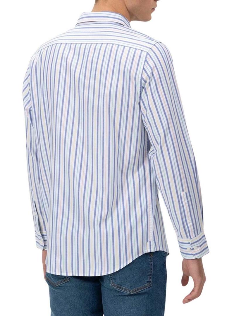 Camisa El Pulpo listras multicoloridas para homens