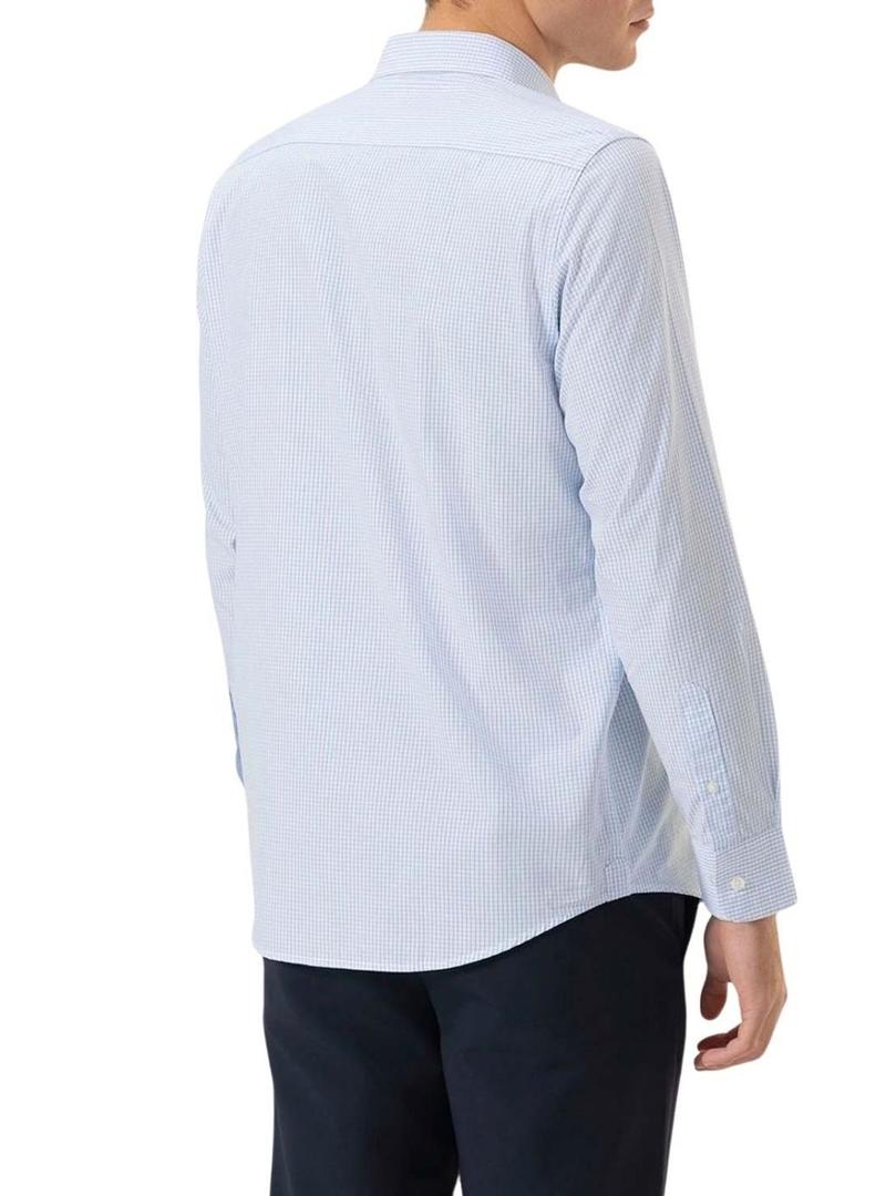 Camisa El Pulpo xadrez vichy azul para homem.