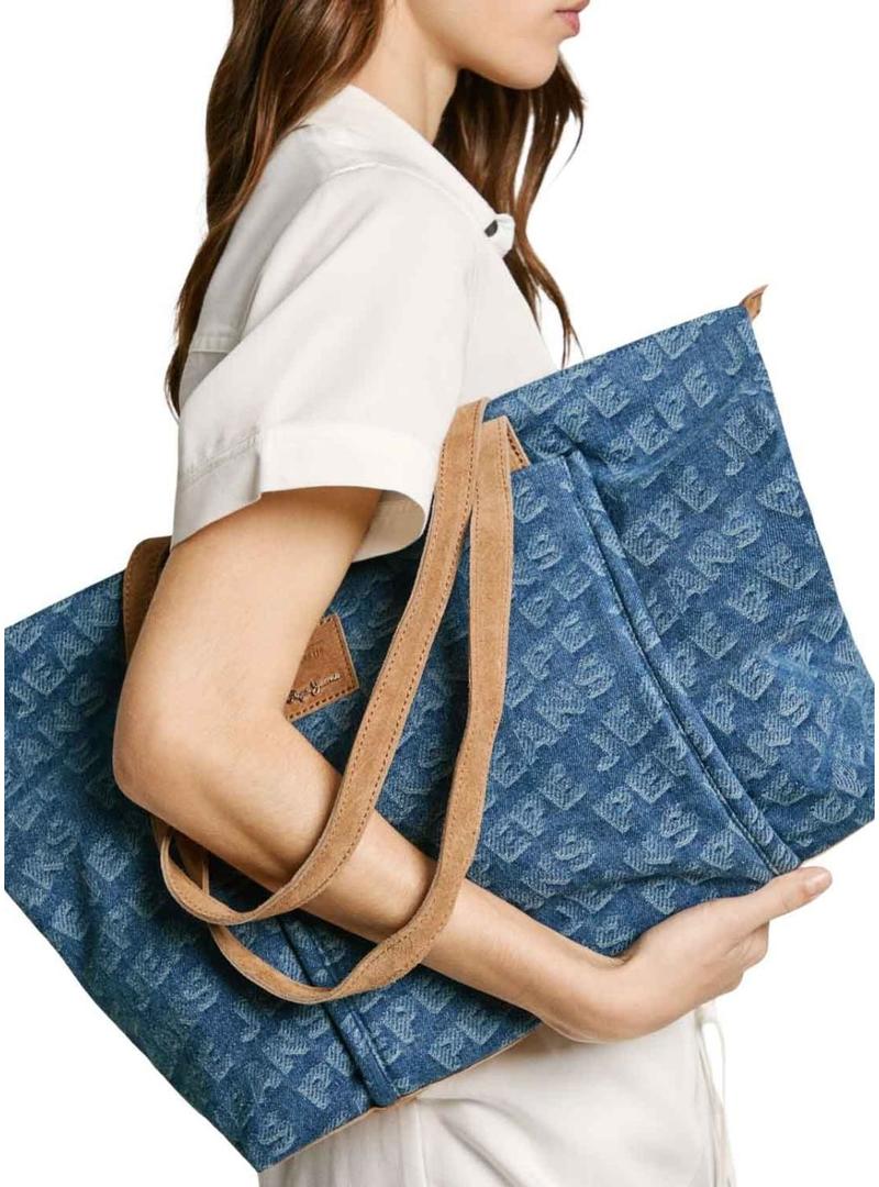 Tote Pepe Jeans Bellamie denim para mulher
