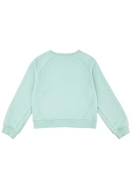 Moletom Levis Silicone Batwing turquesa para menina.