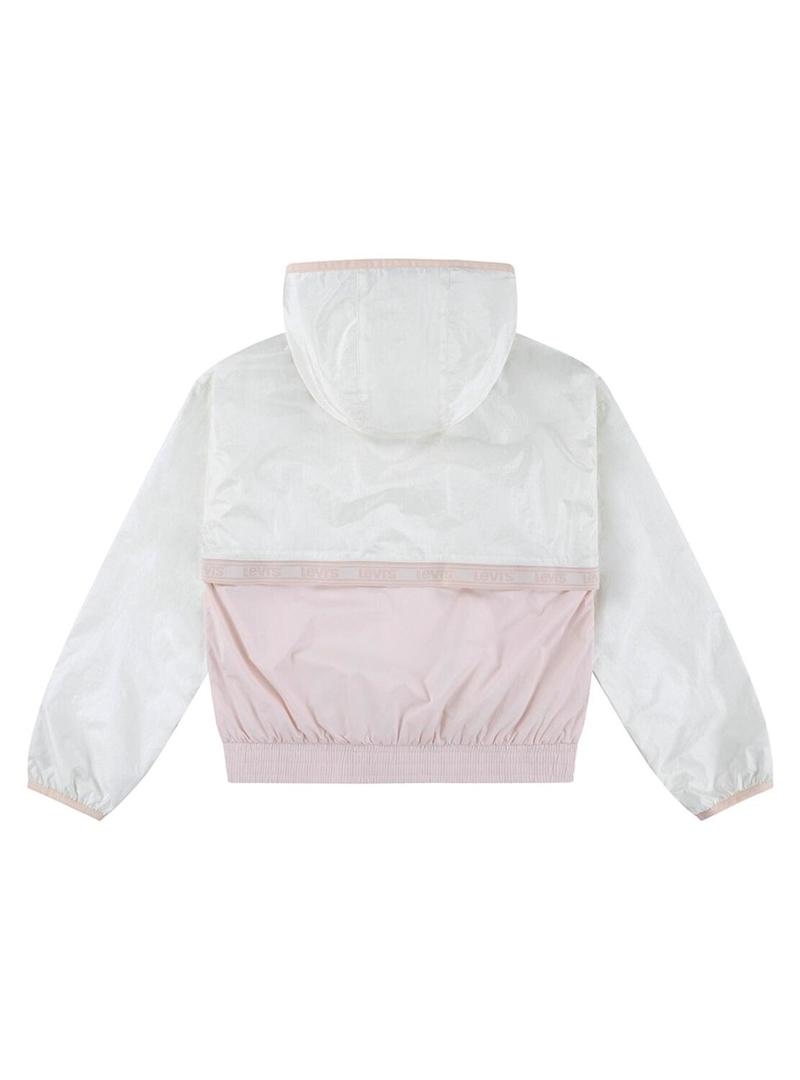 Corta-vento Levis Logo Tape Colorblock para meninas.