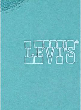 Camiseta Levis Sun azul para criança