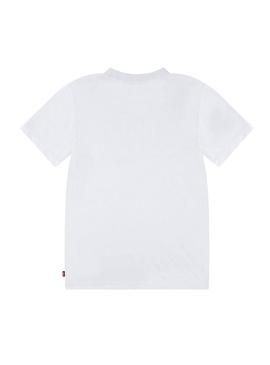 Camiseta Levis Off Road branca para criança.