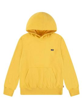 Moletom Levis Batwing com capuz amarelo para crianças.