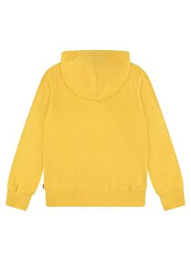 Moletom Levis Batwing com capuz amarelo para crianças.