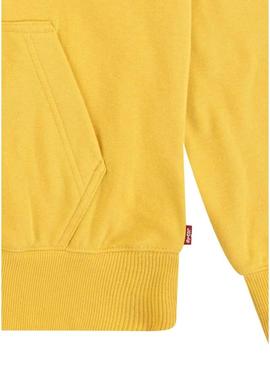 Moletom Levis Batwing com capuz amarelo para crianças.