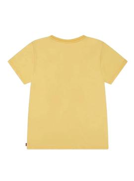 Camiseta Levis Batwing amarela para menina.