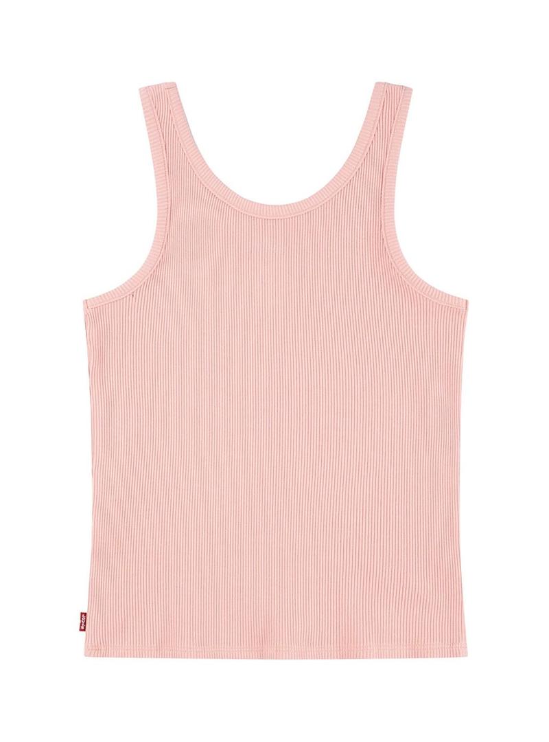 Camiseta Levis Meet and Greet rosa para menina.