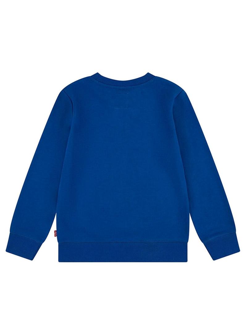Moletom Levis Batwing French Terry azul para menino.