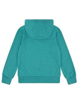 Moletom com capuz Levis Batwing verde para criança.