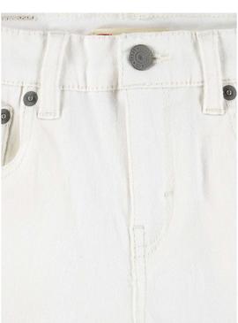 Shorts Levis em denim branco para menina.