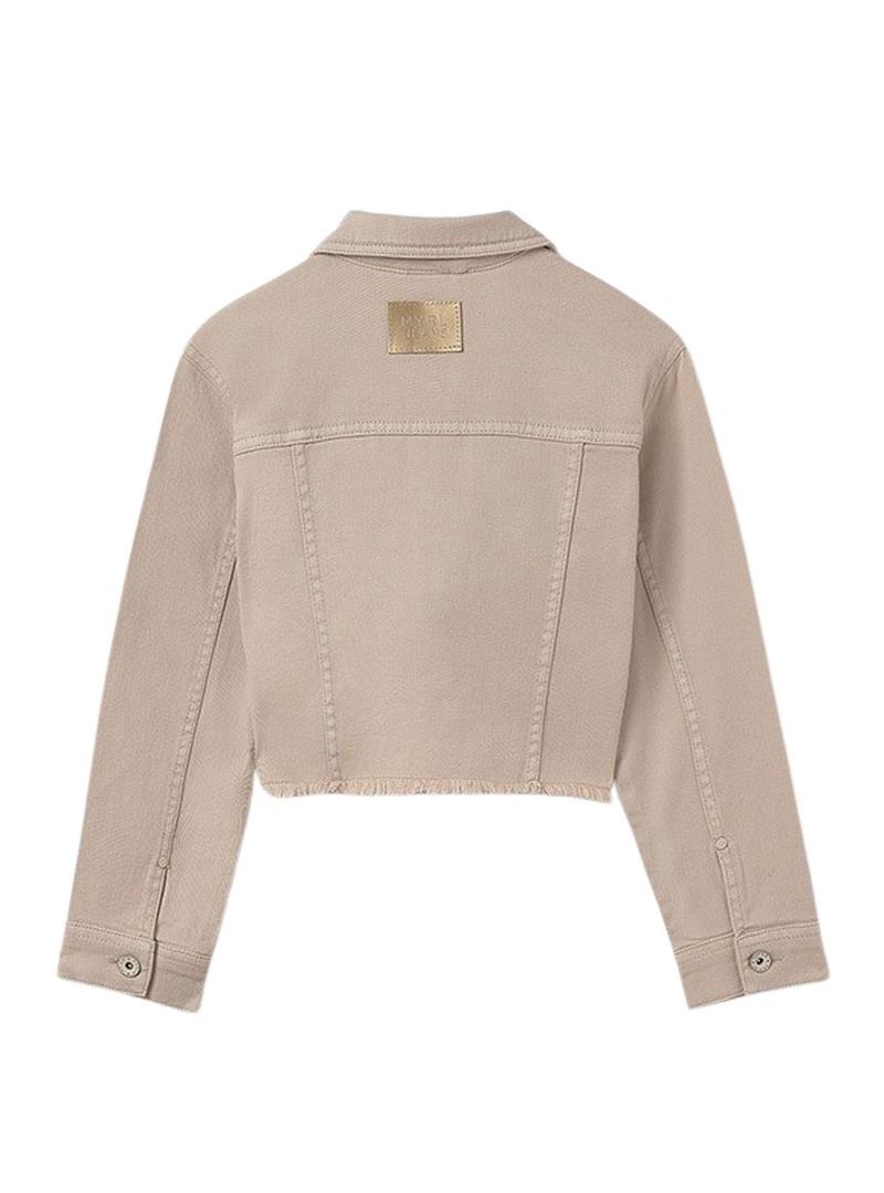Jaqueta Mayoral de sarja bege para menina