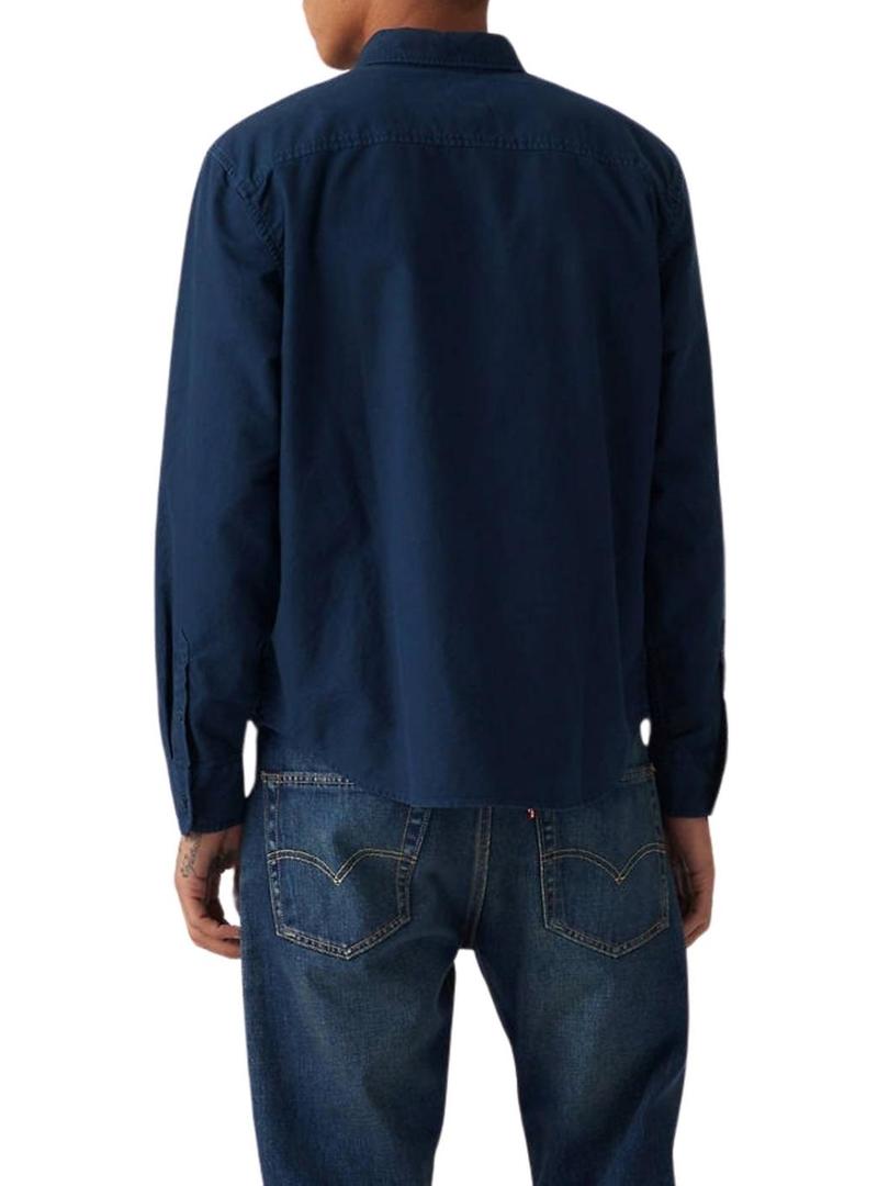 Camisa Levis Authentic azul marino para homem.