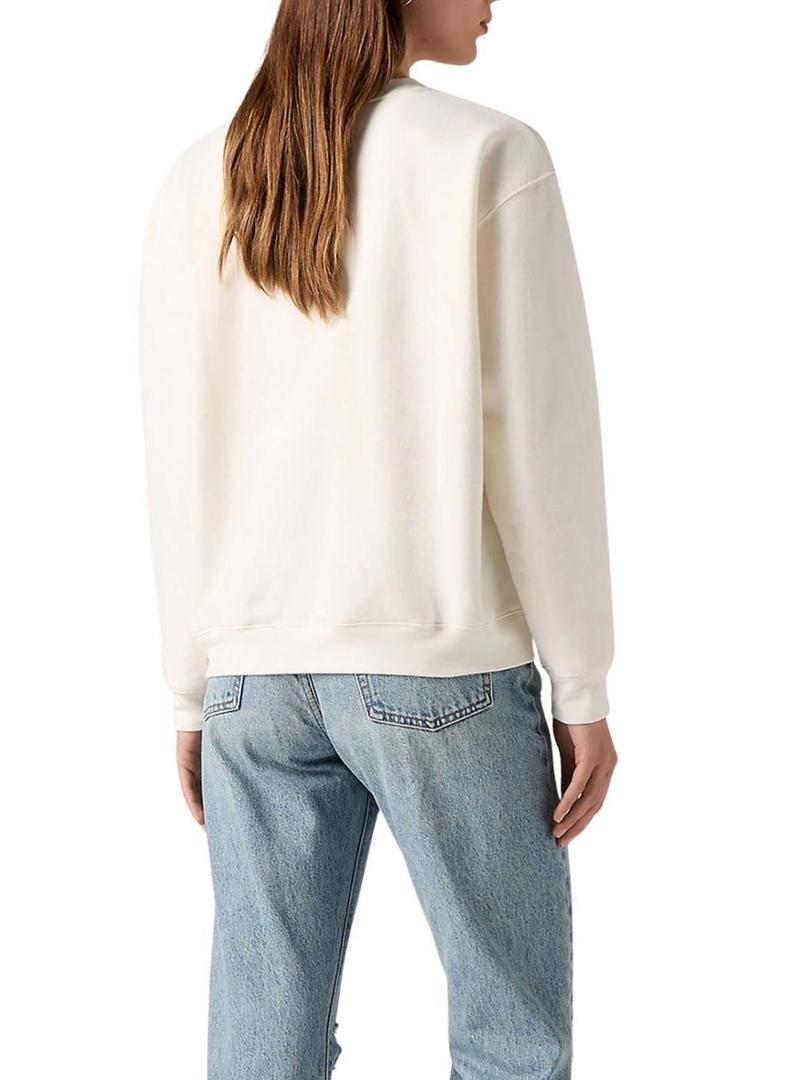 Moletom Levis florido bege para mulher.