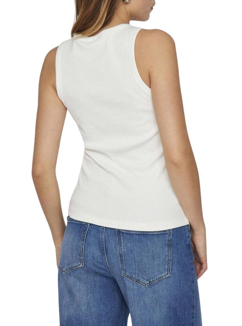 Camisa branca Vila Visola para mulher.